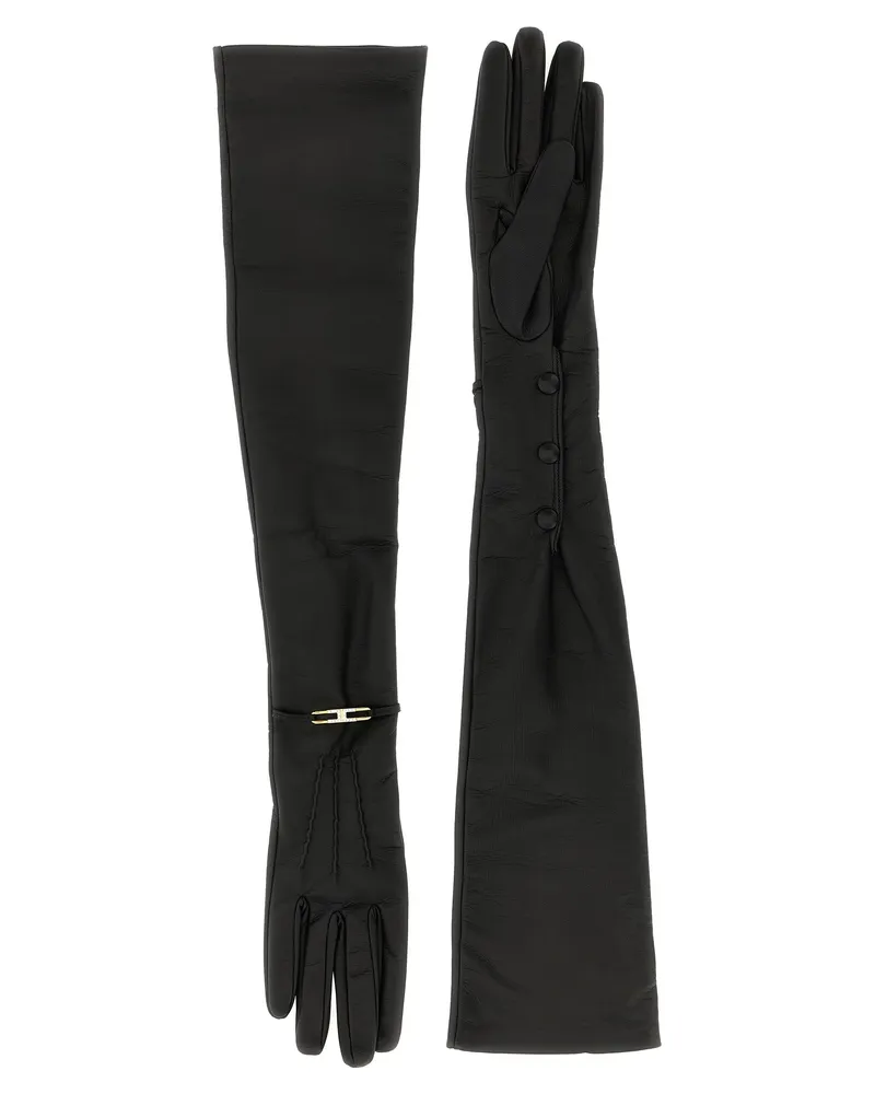Elisabetta Franchi Lange Nappa-Handschuhe von Black