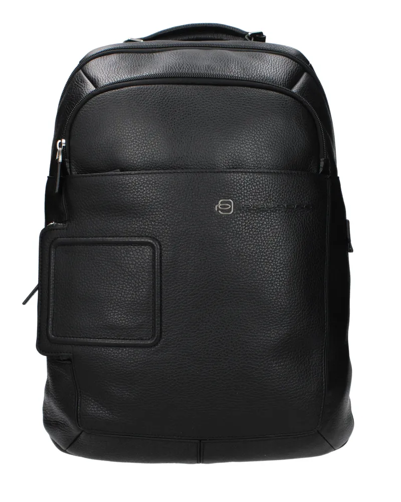 Piquadro Herrens Rucksäcke und Gürteltaschen aus Leder in Schwarz -