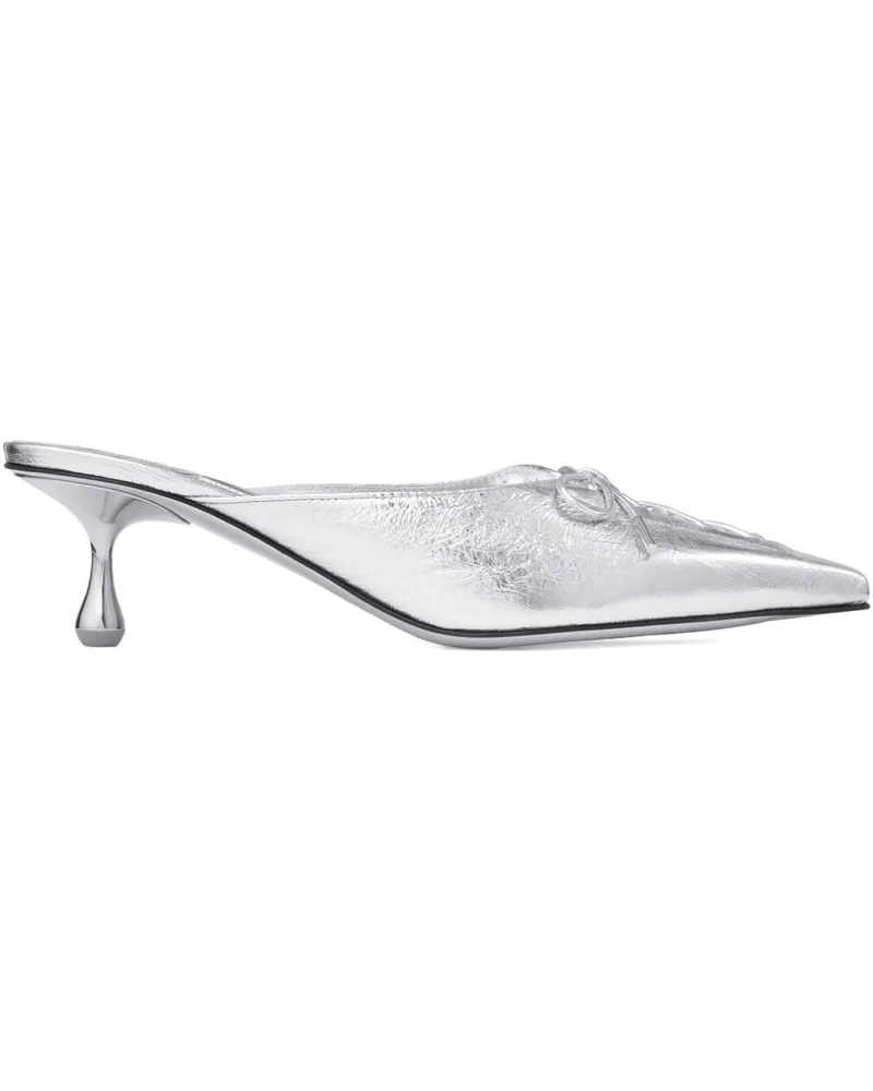 Jimmy Choo Scarlett 50 Ledermaultiere Silver