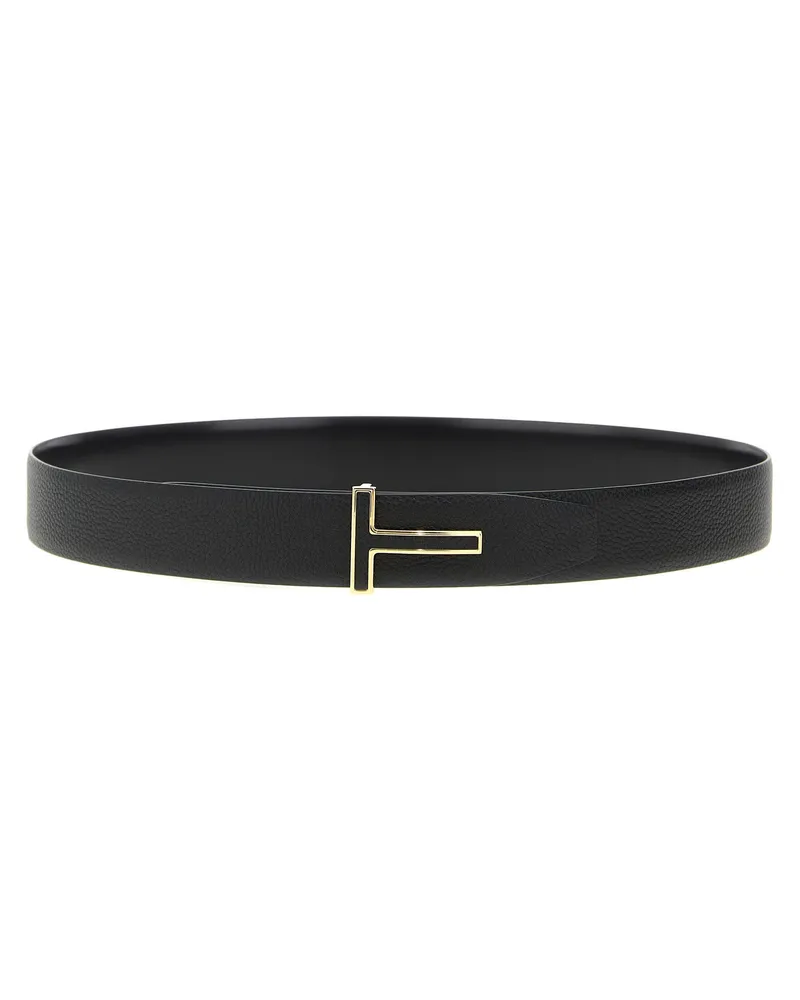 Tom Ford Logo Schnalle reversibler Gürtel Black