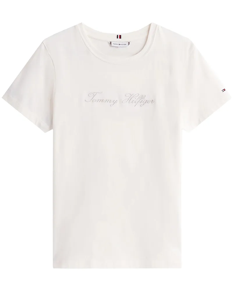 Tommy Hilfiger T -Shirt mit bestickten Logo White