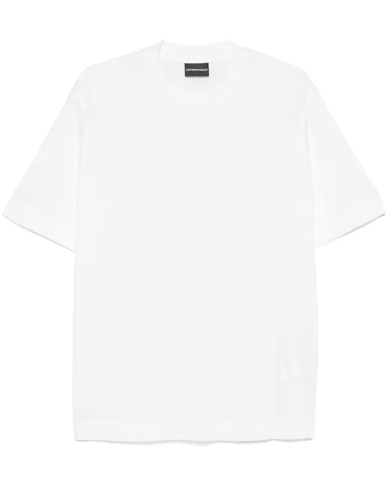 Emporio Armani Logo Baumwoll -T -Shirt White