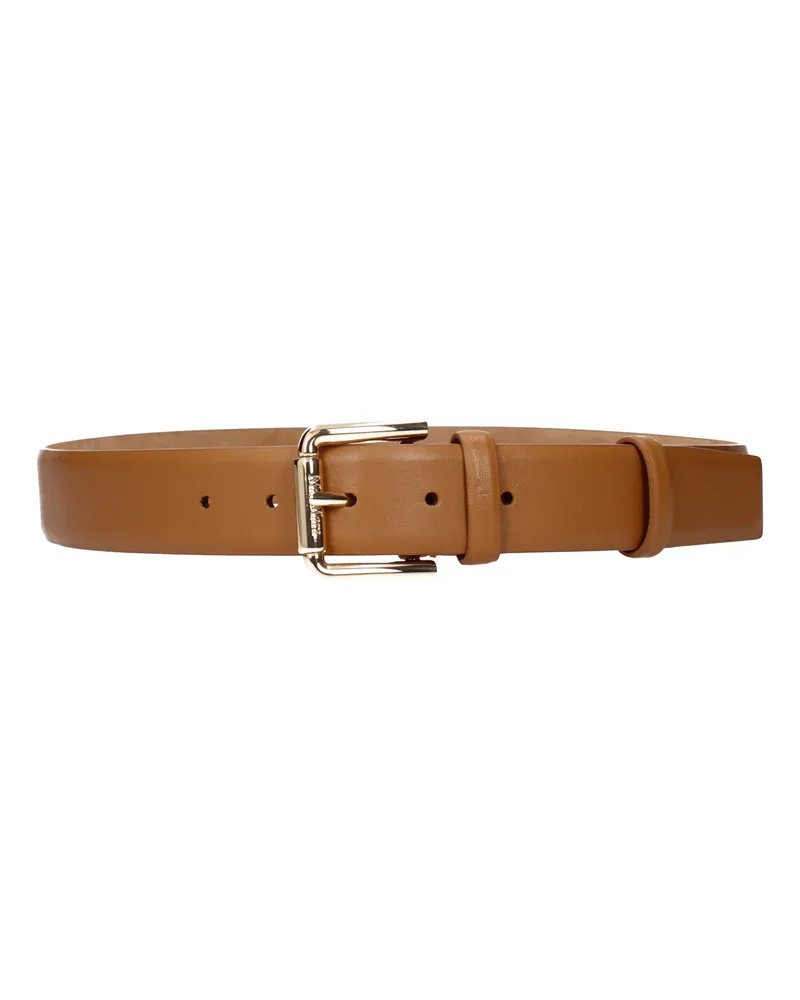 Max Mara Damens Gürtel Braun/Rostleder -