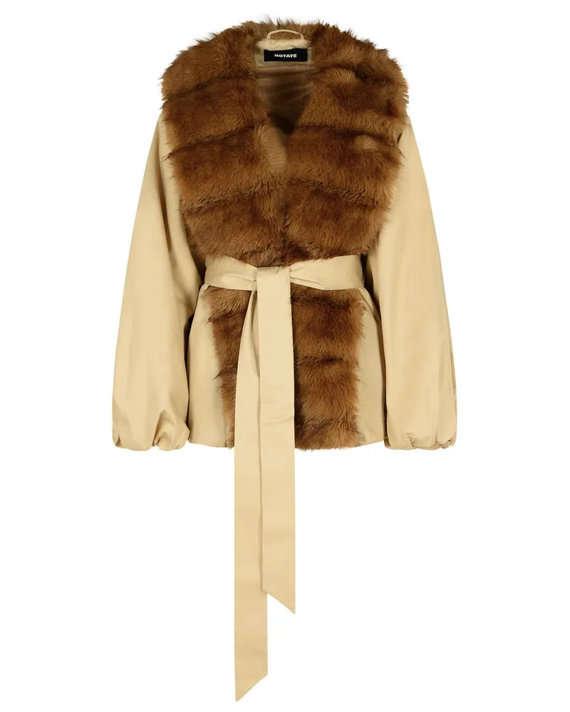 ROTATE Birger Christensen Drehen Sie 'Donatella' beige Cotton Mischjacke Beige