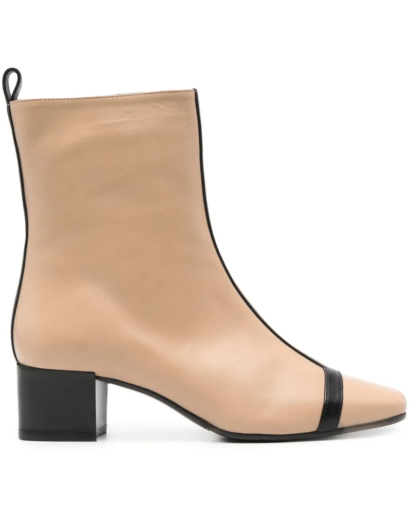 Carel Beige/Schwarze Kalbstiefel 
