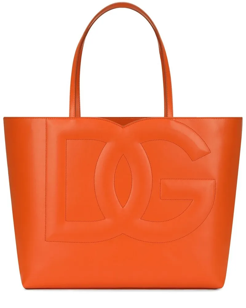 Dolce & Gabbana DG Logo Medium Einkaufstasche Orange