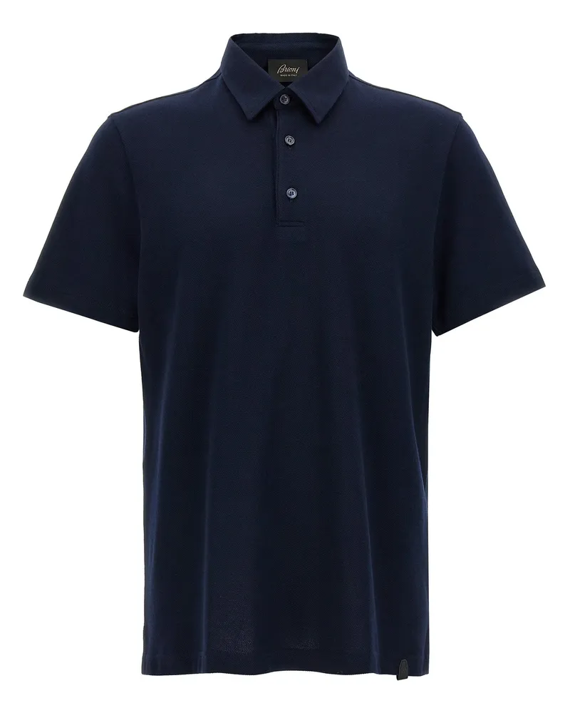 Brioni Cotton Polo -Hemd Blue