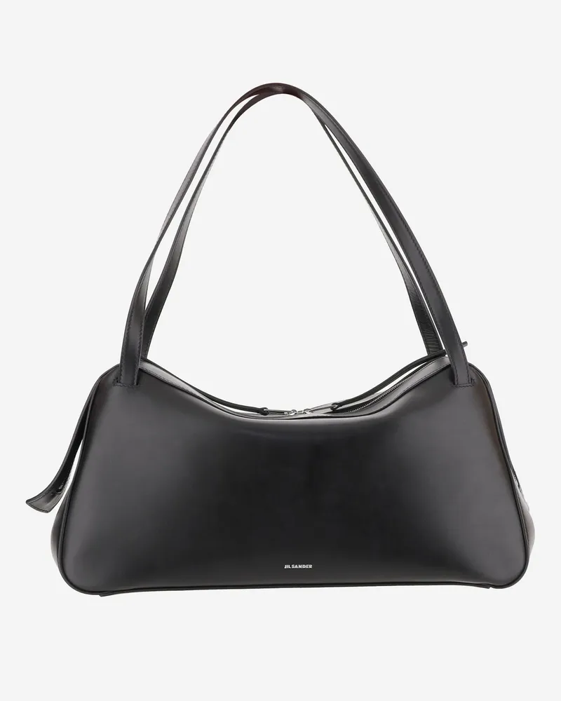 Jil Sander Dune Md Shoulder Bag Black