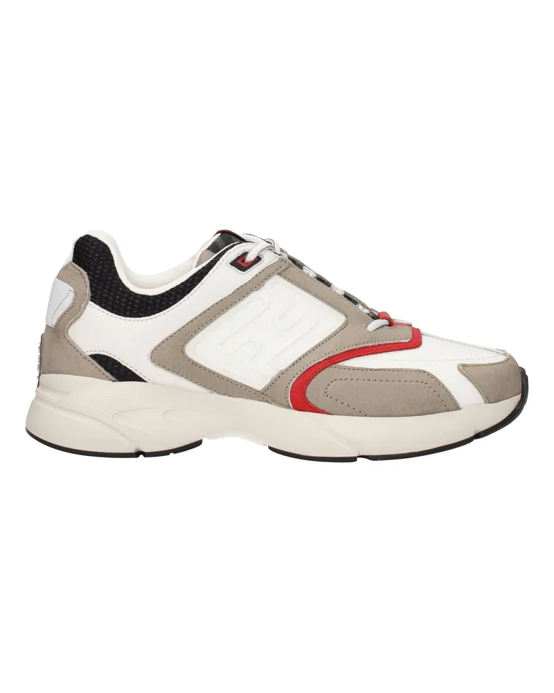 Fendi Sneakers Faster Herrens Stoff Weiß/Hellbraun -
