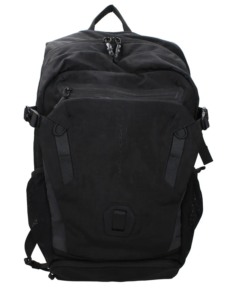 Piquadro Herrens Rucksäcke und Gürteltaschen aus schwarzem Stoff -