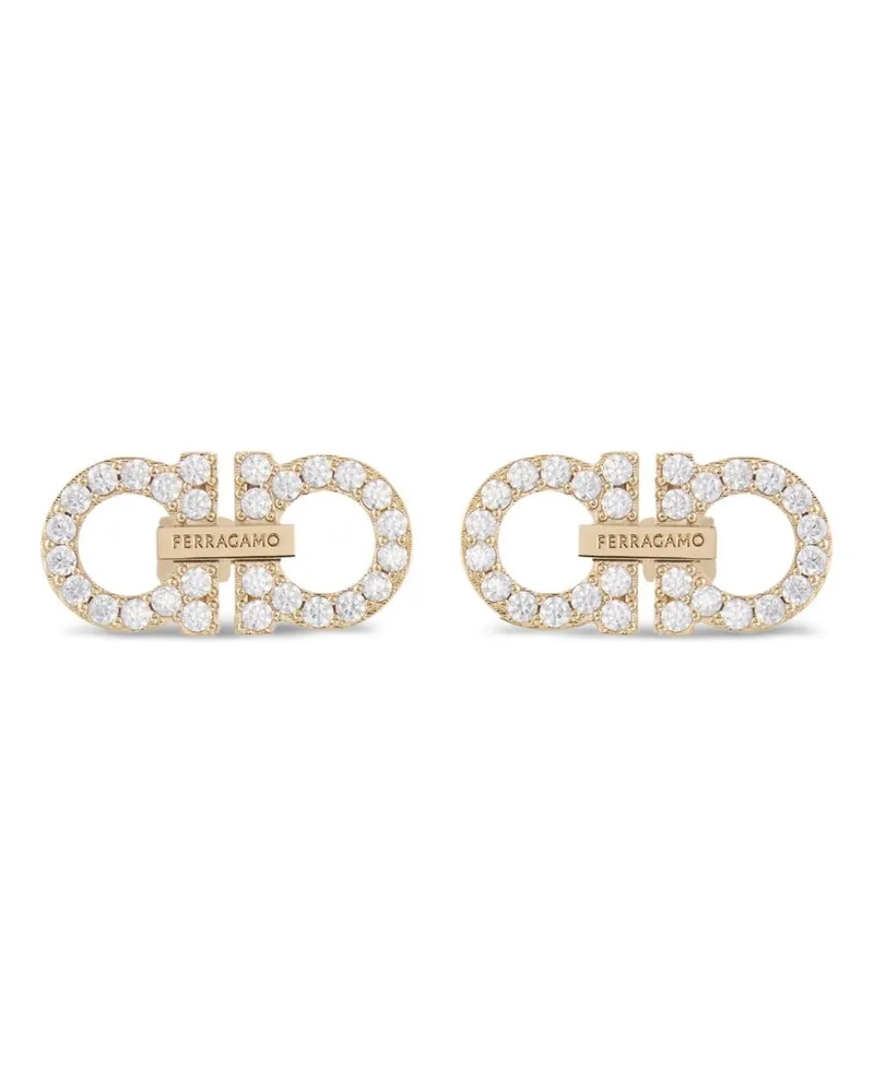 Ferragamo 2 Ganci -Kristallohrringe Golden