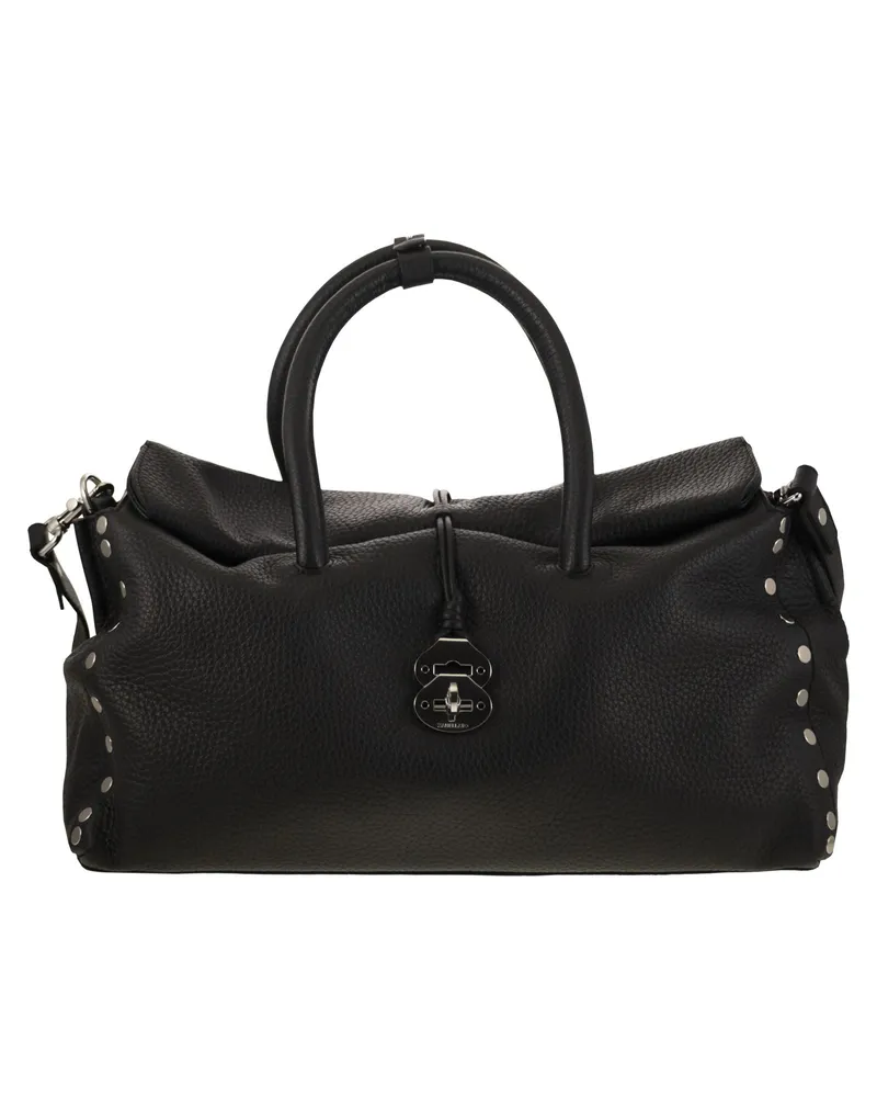 Zanellato Dotta Centauro Körnige Ledertasche Xl Black
