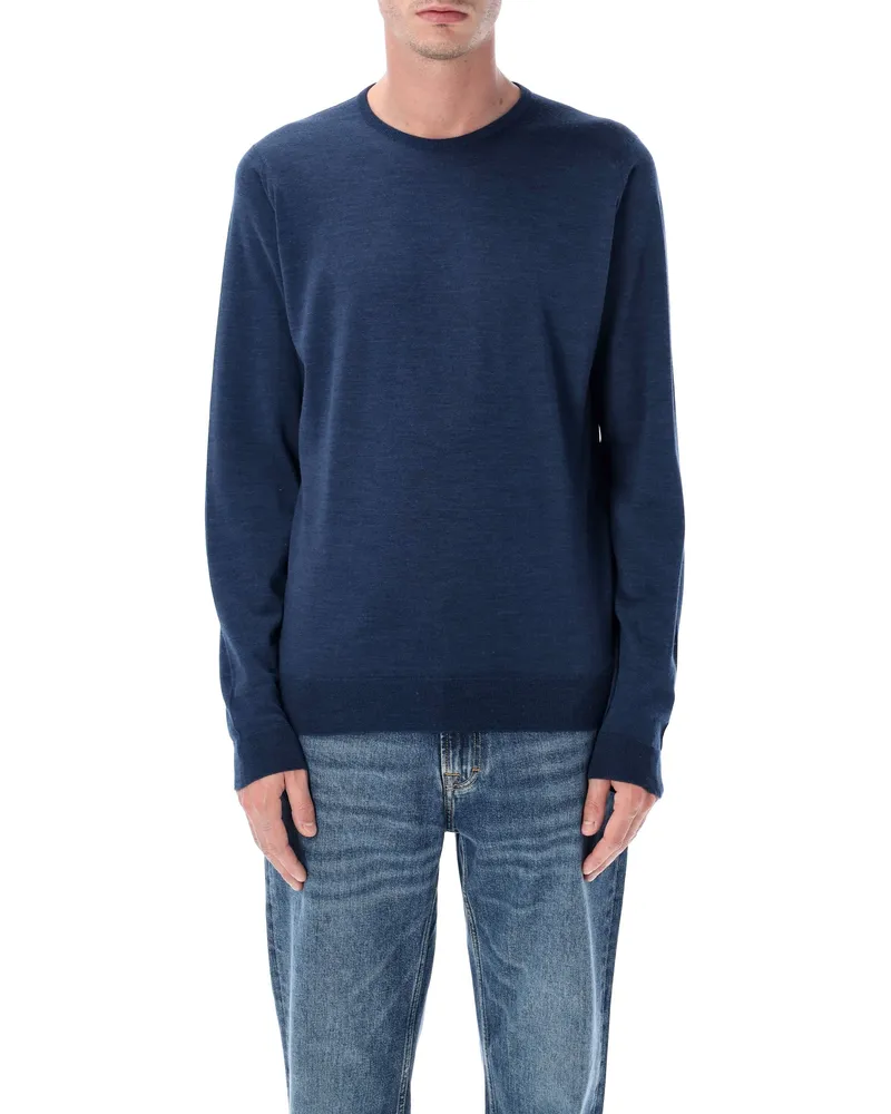 John Smedley Pullover Blau Blue