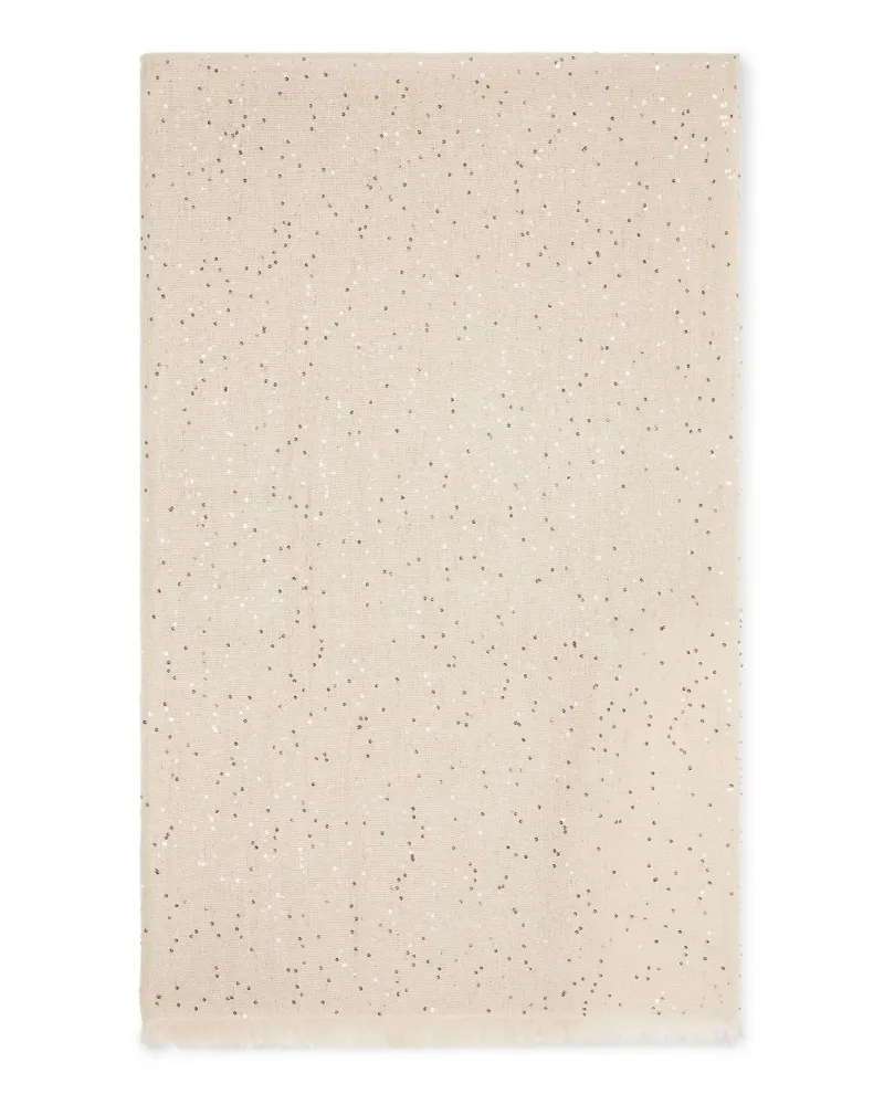 Brunello Cucinelli Schal aus Kaschmir und Seide Beige