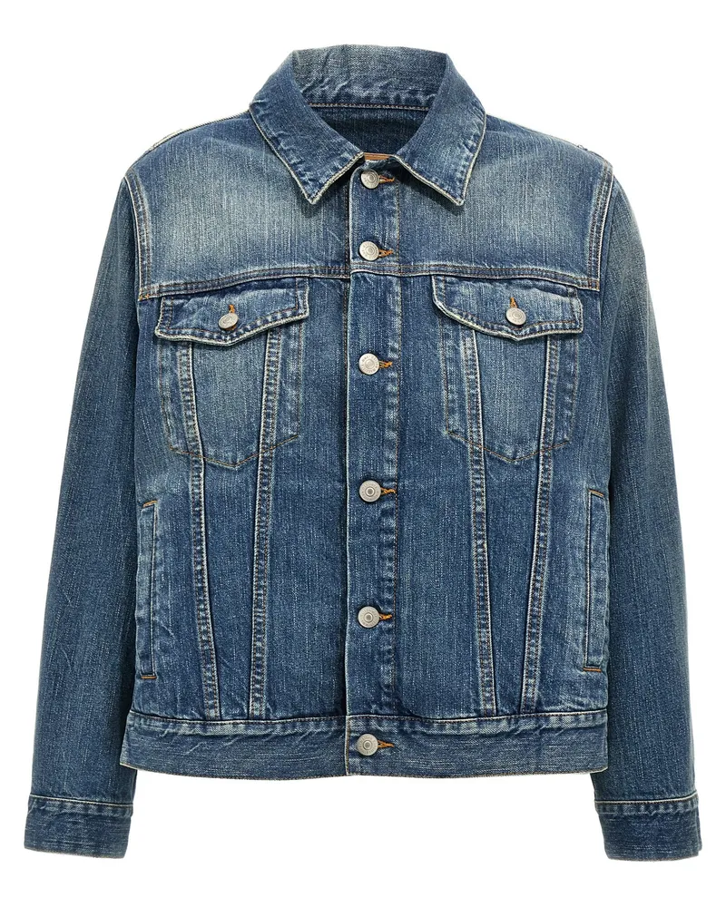 Maison Margiela Layered Jeansjacke Blue