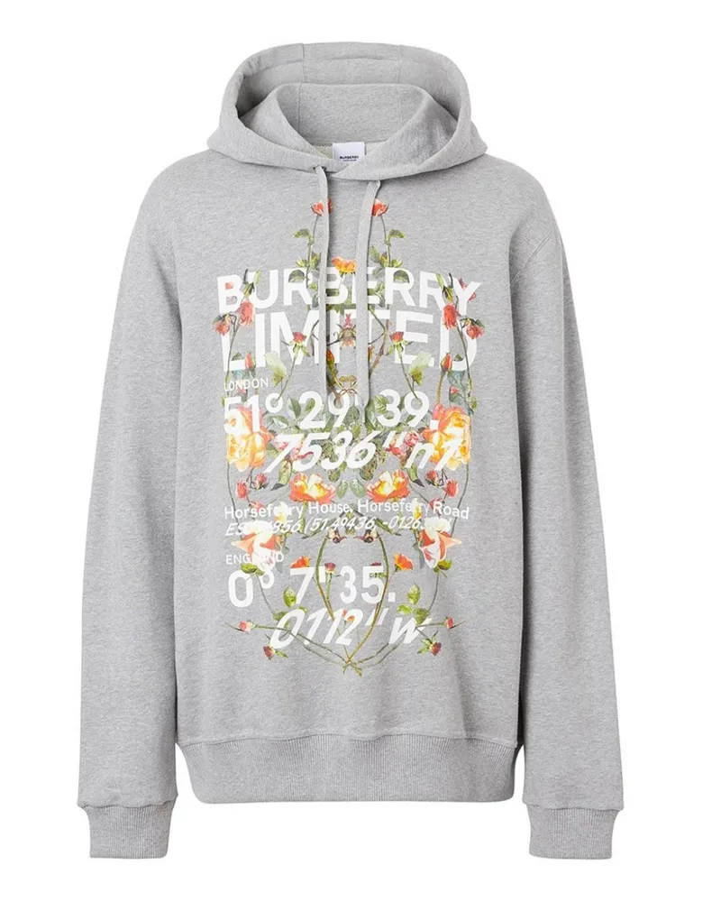 Burberry Baumwollpullover mit -Logo Grau
