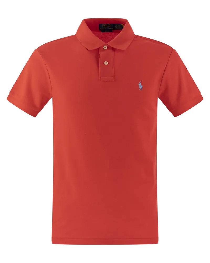 Ralph Lauren Slim Fit Pique Polo -Hemd Red