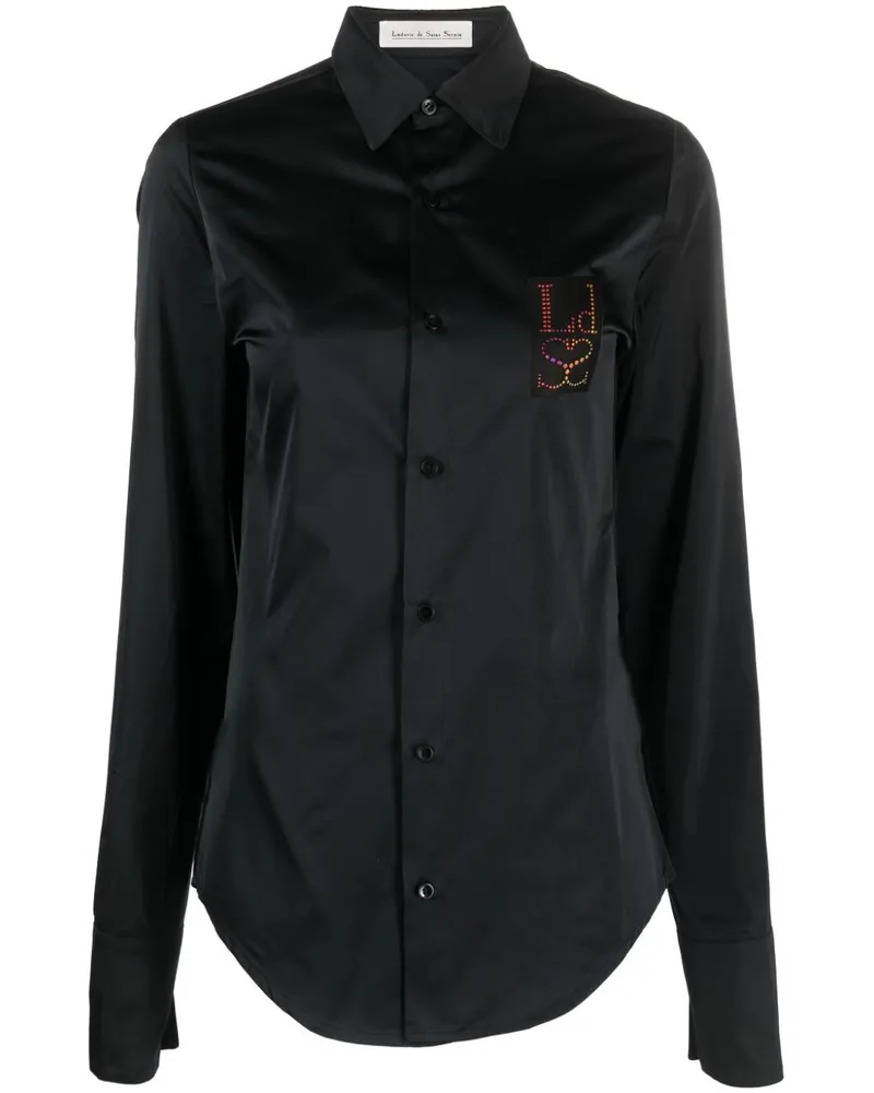 Ludovic de Saint Sernin Logo Denim Shirt Black