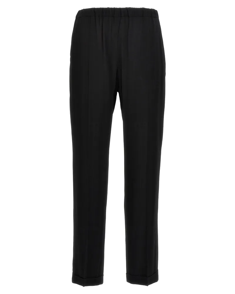 Alberto Biani Crepe Georgette Hosen Schwarz