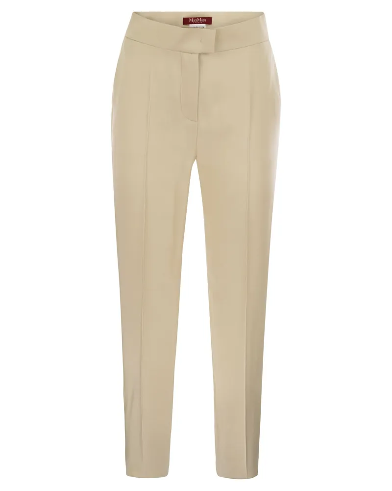 Max Mara Romagna Viskose Mischhose Cream
