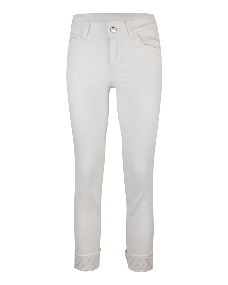 Liu Jo Pantalone Bianco Con Risvolto White