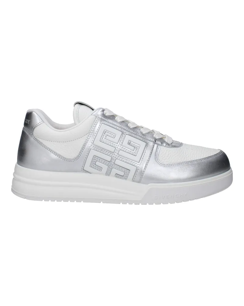 Givenchy Herrens Sneakers aus weißem/silberfarbenem Leder -