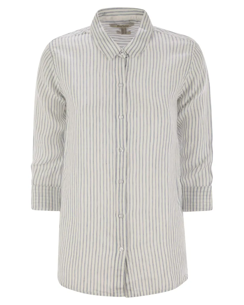 Barbour Marine Leinen gestreiftes Hemd White