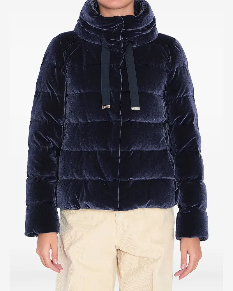 Herno Samt-Daunenjacke Blue