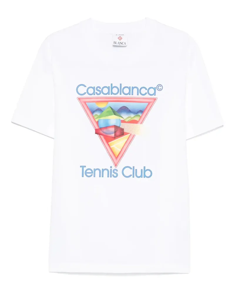Casablanca Paris Tennis Club Ikone T -Shirt White