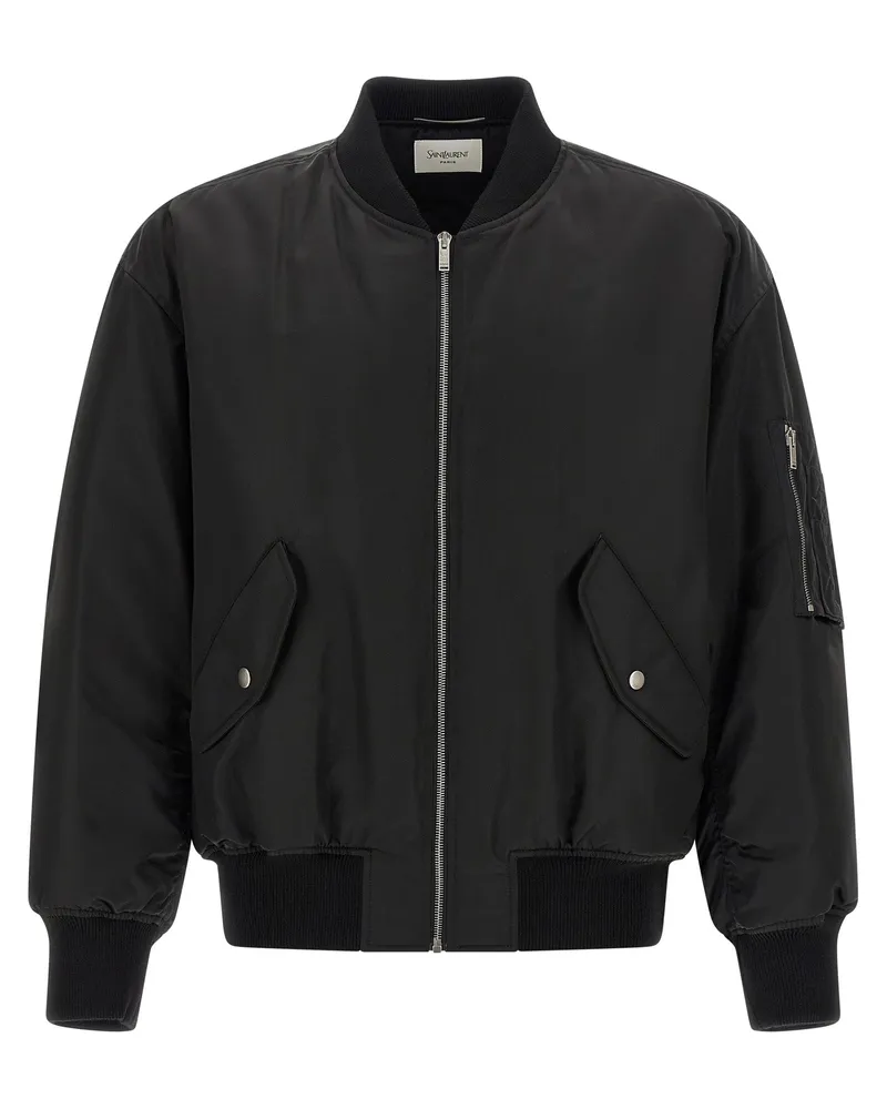 Saint Laurent Serge Bomberjacke Black