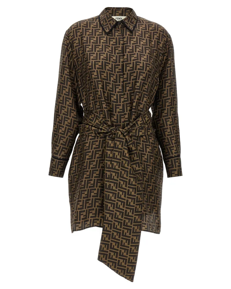 Fendi ff Monogrammkleid Brown