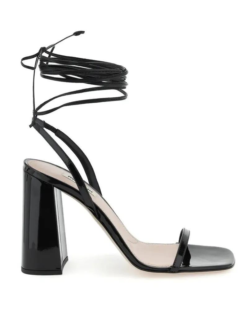 Miu Miu Ledersandalen Schwarz