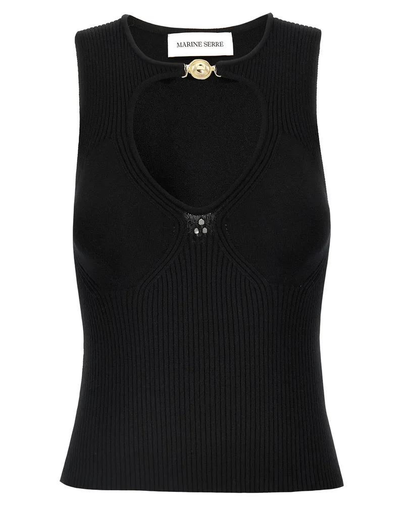 Marine Serre Moon Schmuck Strick offenes Nacken Black