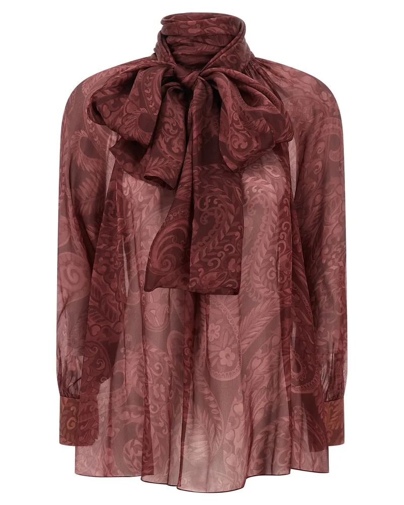 Etro Bowbluse Bordeaux