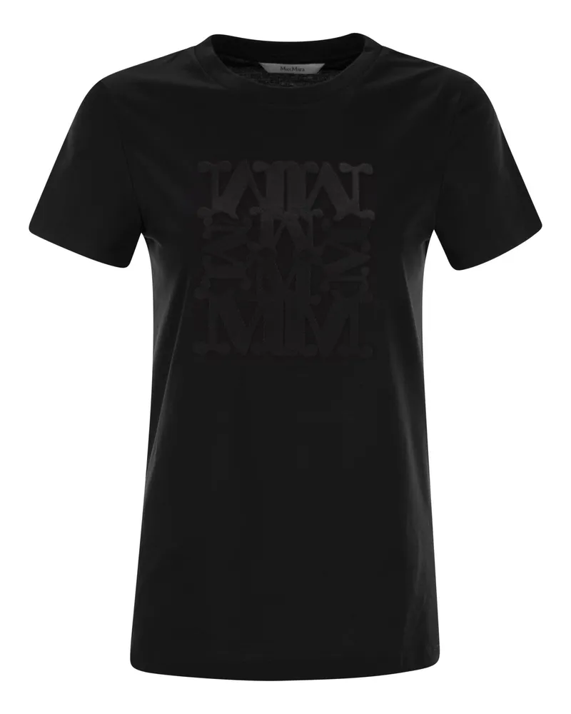 Max Mara Giovane Max Marabesque T -Shirt in Baumwolle Black