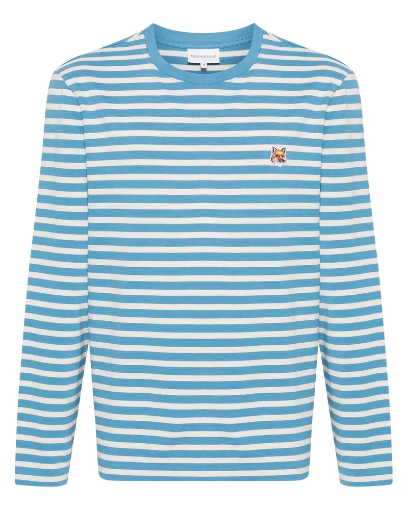 Kitsuné Maison Kitsuné Fox Head Patch normales Marin -T -Shirt -Shirt 