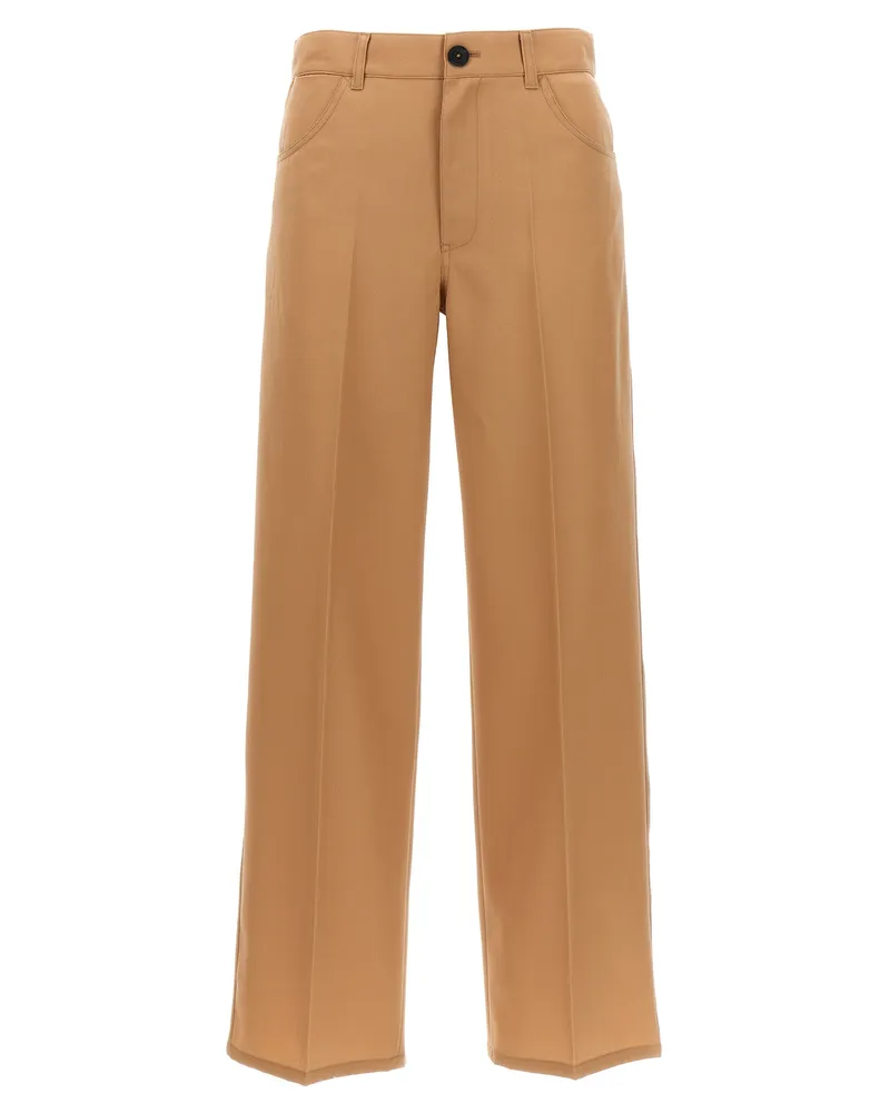 Jil Sander lose Beinhosen Beige