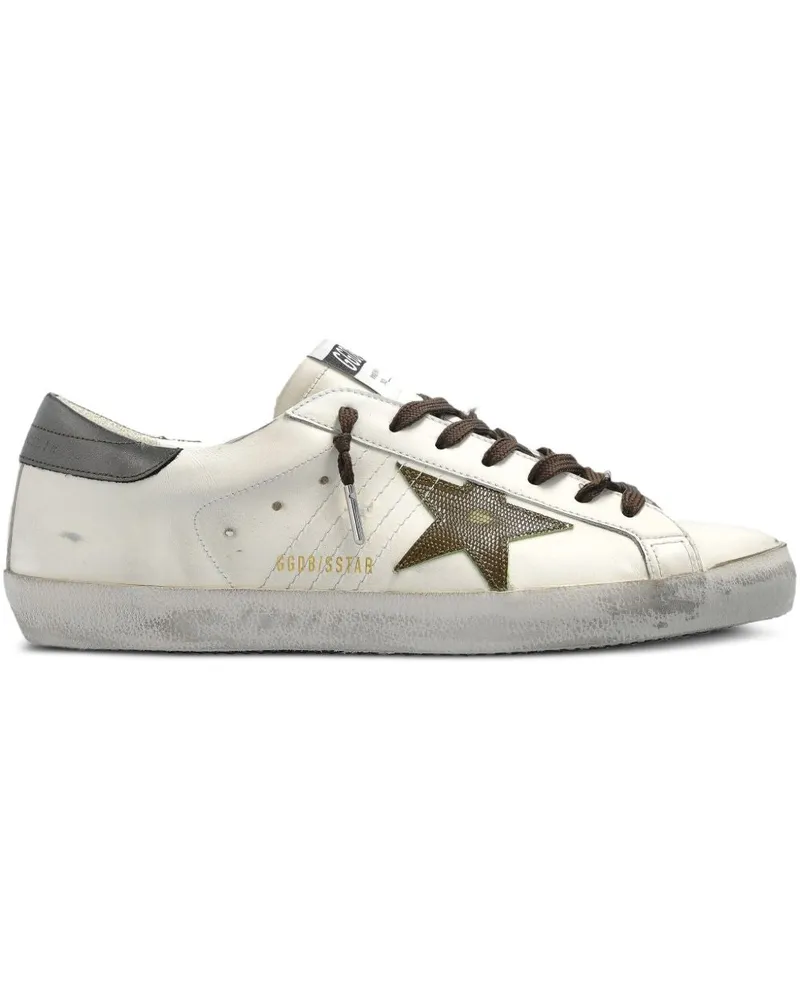 Golden Goose Golden Gänse Superstar Leder -Sneaker Grey