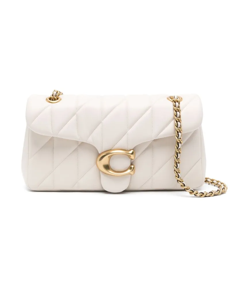 Coach Tabby Leder Crossbody Tasche White
