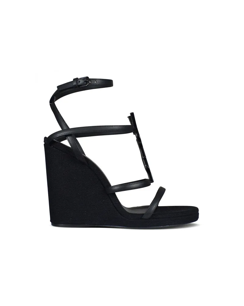 Saint Laurent Cassandra Espadrilles Black