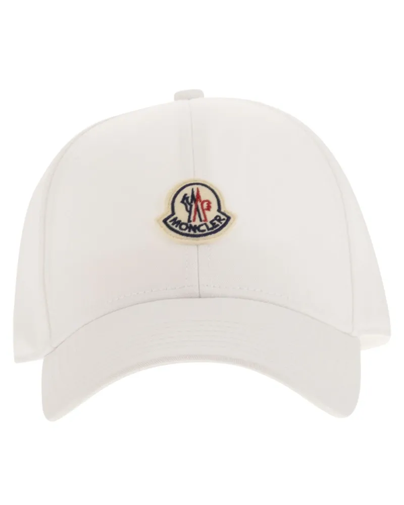 Moncler Baseballkappe von  Cotton Gabardine Natural