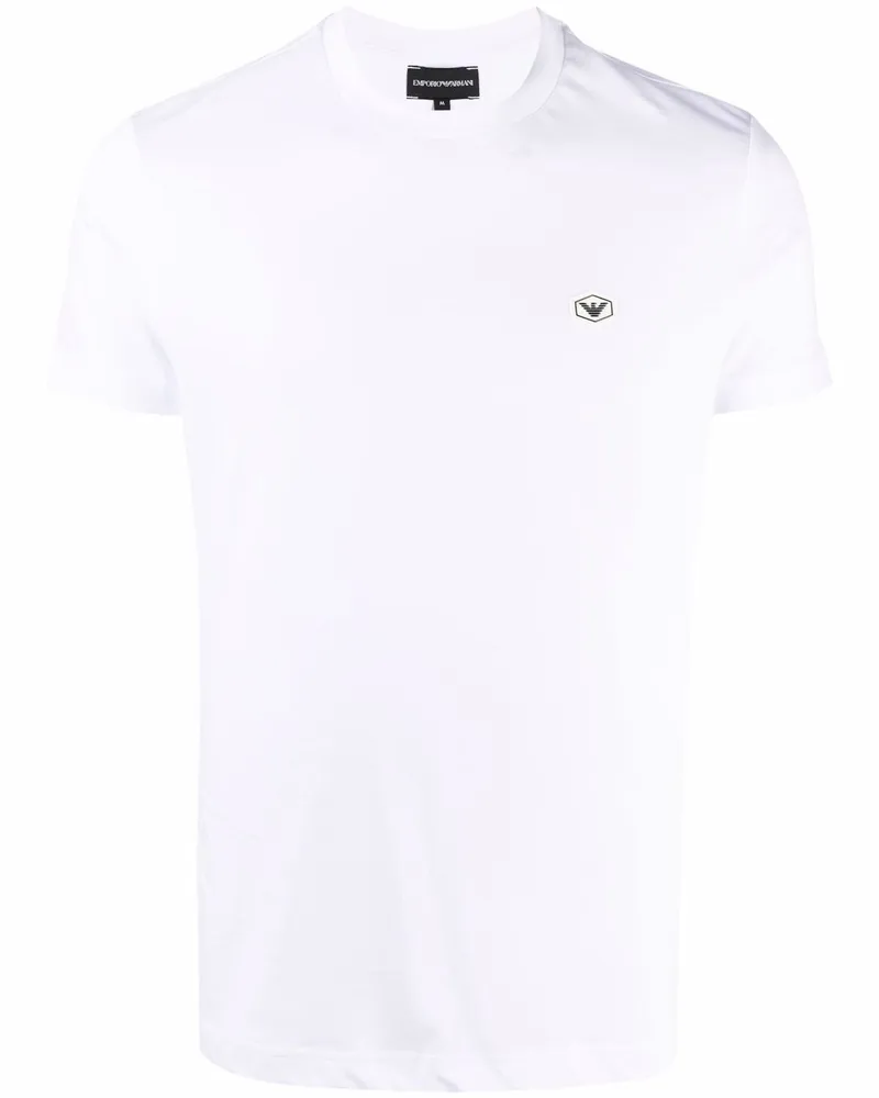 Emporio Armani Logo Baumwoll -T -Shirt White