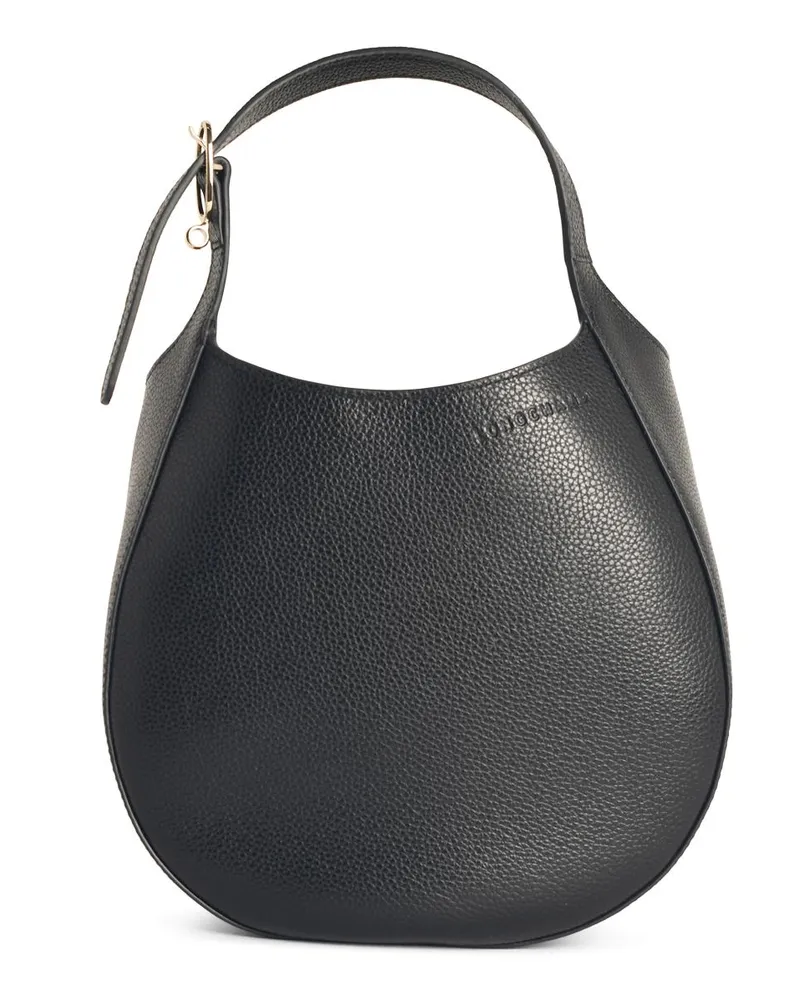 Longchamp Le Foulonné' S Schwarzer Lear -Tasche Black