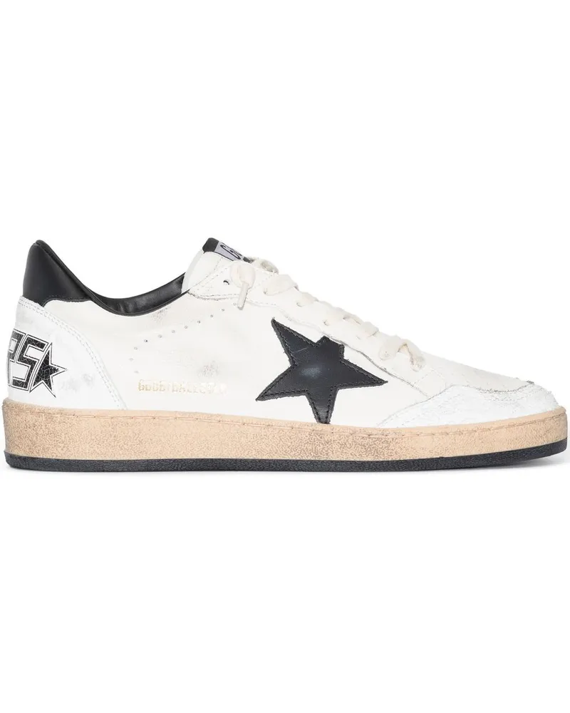 Golden Goose Golden Gänseballstar Leder -Turnschuhe White