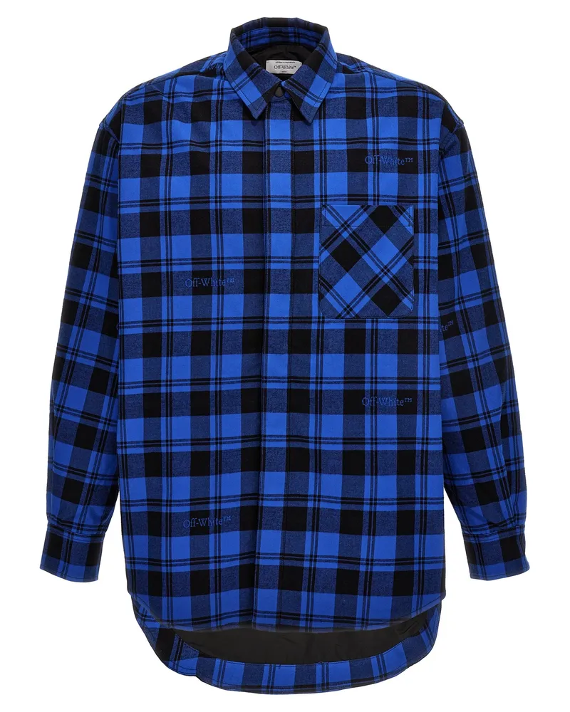 OFF-WHITE Check Flanell' Overshirt Blue
