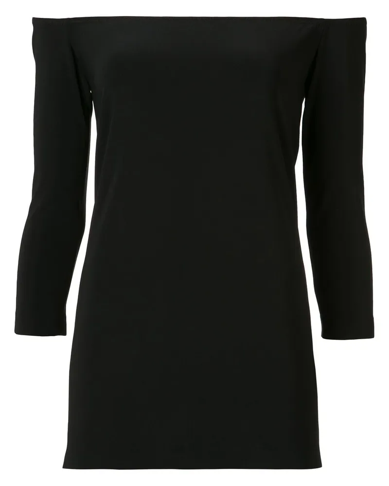 Norma Kamali vom Schulter -Trikot -Top Black