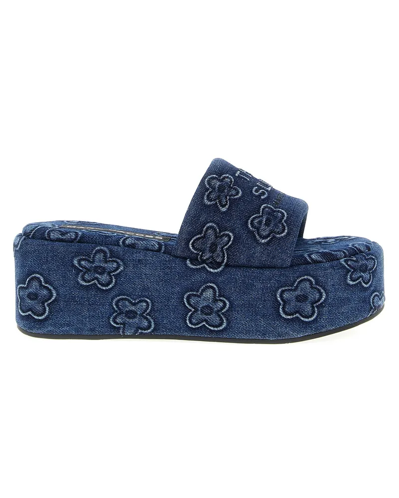 Marc Jacobs The Puffy Daisy Denim Plattform Sandal' Folien Blue