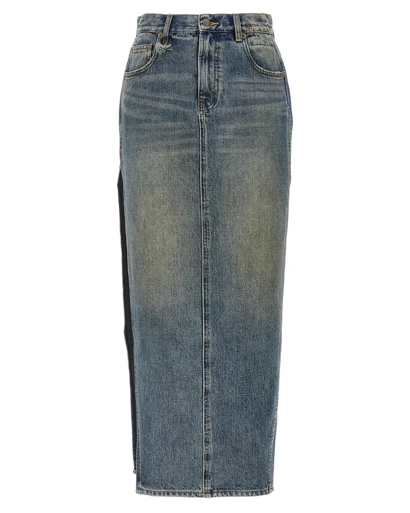 R13 Devon Side Slit' Rock Blue