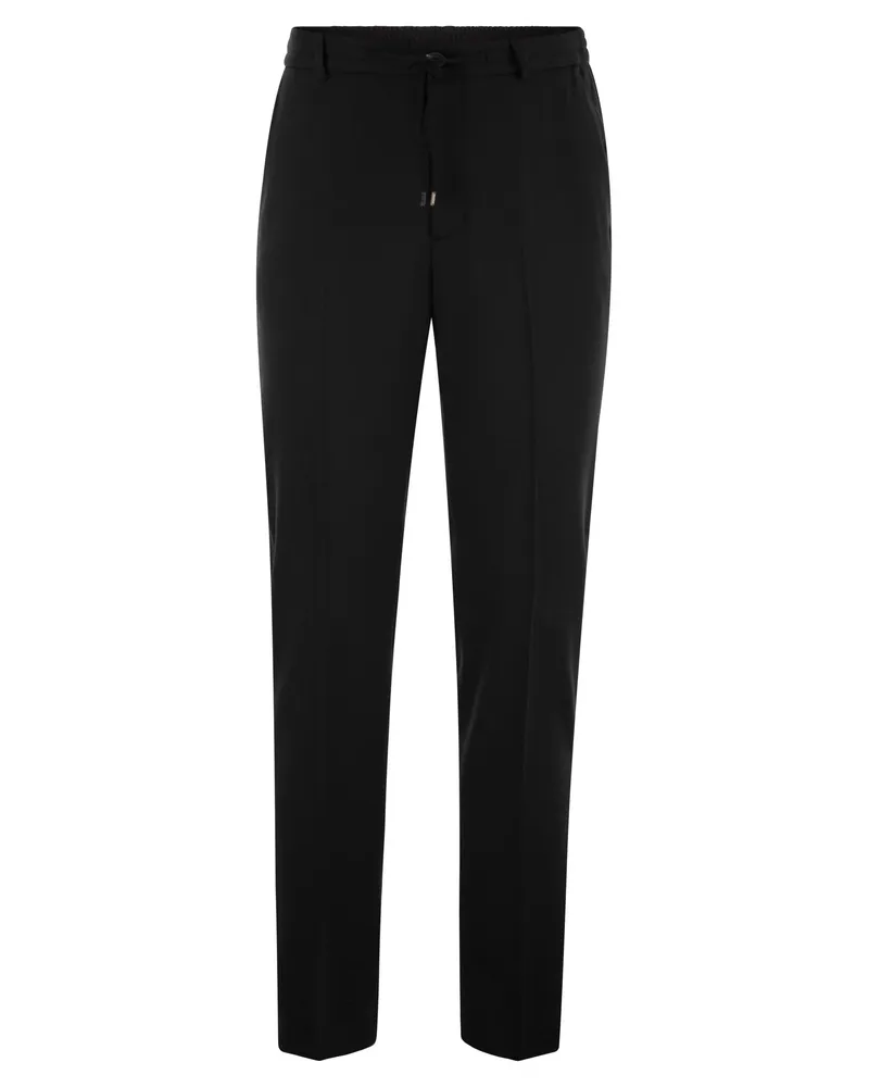 Peserico Woll -Mischhose Black