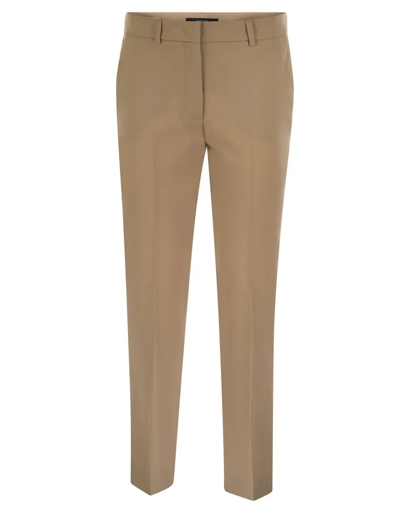 Max Mara Canon Woll Zigarettenhose Beige